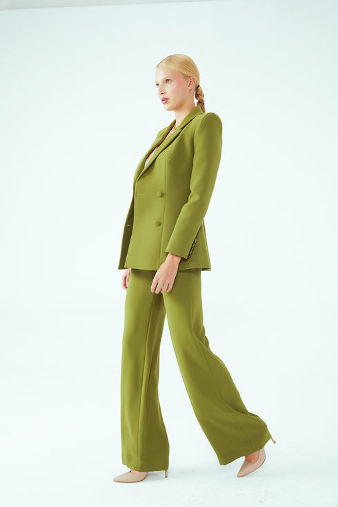 DOUBLE BREASTED JACKET GREEN - Barrus London